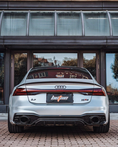 Carbon Fiber Rear Diffuser Ver.2 for Audi S7 & A7 S Line 2019-ON C8 Carbon Fiber Rear Diffuser Ver.2 for Audi S7 & A7 S Line 2019-ON C8
