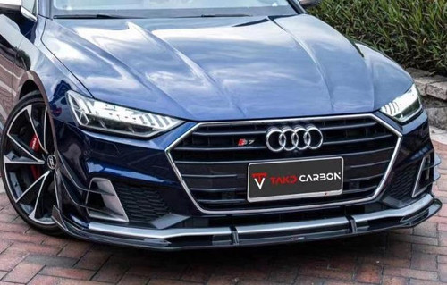TAKD Carbon Dry Carbon Fiber Front Lip for Audi A7 S-Line & S7 C8 2018-ON TAKD Carbon Dry Carbon Fiber Front Lip for Audi A7 S-Line & S7 C8 2018-ON