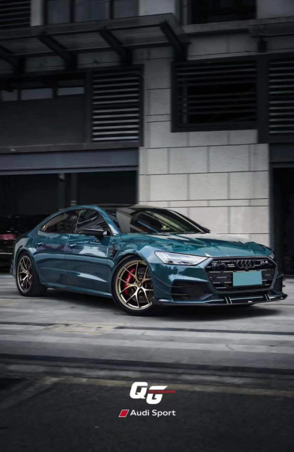 Carbon Dry Carbon Fiber Front Lip for Audi S7 & A7 S Line & A7 2019-ON C8 Carbon Dry Carbon Fiber Front Lip for Audi S7 & A7 S Line & A7 2019-ON C8