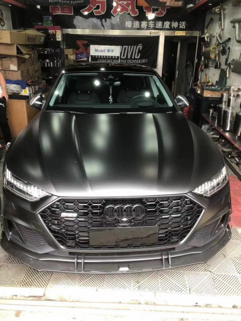 Carbon Dry Carbon Fiber Front Lip for Audi S7 & A7 S Line & A7 2019-ON C8 Carbon Dry Carbon Fiber Front Lip for Audi S7 & A7 S Line & A7 2019-ON C8