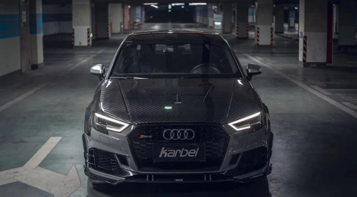 Carbon Dry Carbon Fiber Double-sided Hood Bonnet Ver.2 for Audi A3 & A3 S Line & S3 & RS3 2014-2020 Carbon Dry Carbon Fiber Double-sided Hood Bonnet Ver.2 for Audi A3 & A3 S Line & S3 & RS3 2014-2020