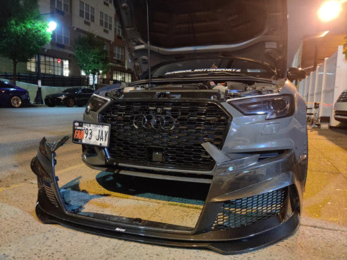 Carbon Dry Carbon Fiber RS3 Style Front Bumper for Audi A3 & A3 S Line & S3 2017-2020