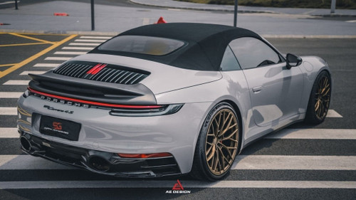 Carbon Fiber Ducktail Spoiler for Porsche 992 Carrera Convertible  Carbon Fiber Ducktail Spoiler for Porsche 992 Carrera Convertible