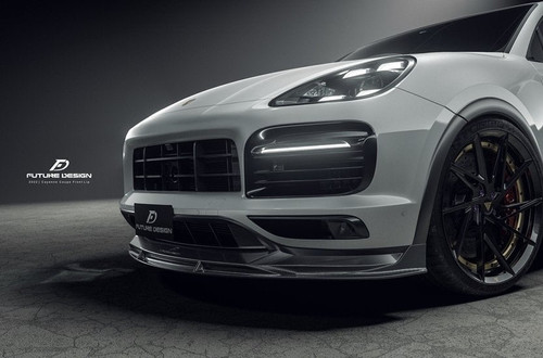 Carbon Fiber FRONT LIP SPLITTER for Porsche Cayenne Coupe 9Y3 Carbon Fiber FRONT LIP SPLITTER for Porsche Cayenne Coupe 9Y3