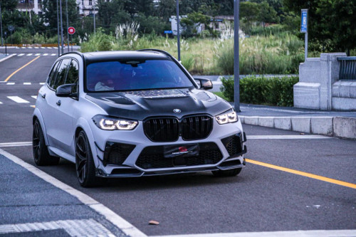 Carbon Fiber Front Lip Splitter for BMW X5M X5MC F95 Pre-LCI Carbon Fiber Front Lip Splitter for BMW X5M X5MC F95 Pre-LCI