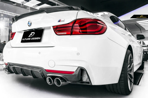 Carbon M Performance Quad Exit Carbon Fiber Rear Diffuser for BMW 4 Series F32 F33 F36