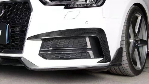 Carbon Dry Carbon Fiber Front Bumper Upper Valences for Audi S4 & A4 S Line 2017-2018 B9 Carbon Dry Carbon Fiber Front Bumper Upper Valences for Audi S4 & A4 S Line 2017-2018 B9