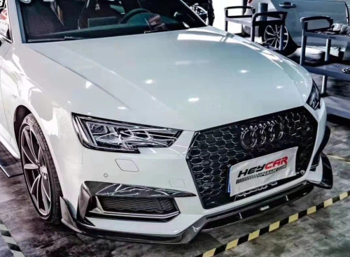 Carbon Dry Carbon Fiber Front Lip Ver.1 for Audi S4 & A4 S Line 2017-2018 B9 Carbon Dry Carbon Fiber Front Lip Ver.1 for Audi S4 & A4 S Line 2017-2018 B9