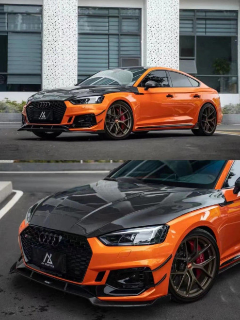 Carbon Dry Carbon Fiber Double-sided Hood Bonnet For Audi RS5 & S5 & A5 S-Line & A5 B9 B9.5 2017-ON Carbon Dry Carbon Fiber Double-sided Hood Bonnet For Audi RS5 & S5 & A5 S-Line & A5 B9 B9.5 2017-ON