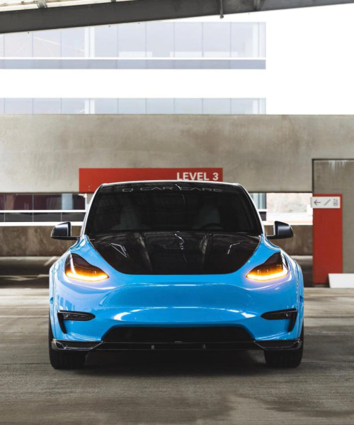 Carbon Fiber Front Lip Ver.2 for Tesla Model Y Carbon Fiber Front Lip Ver.2 for Tesla Model Y