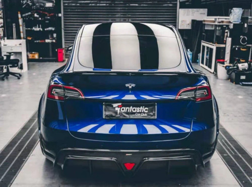 Carbon Fiber Rear Diffuser Ver.2 for Tesla Model Y Carbon Fiber Rear Diffuser Ver.2 for Tesla Model Y