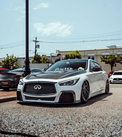 Carbon Fiber Front Bumper & Front Lip for Infiniti Q50 to Project Black S Concept 2014-2022 Carbon Fiber Front Bumper & Front Lip for Infiniti Q50 to Project Black S Concept 2014-2022