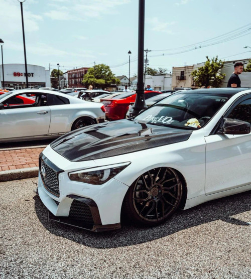 Carbon Fiber Front Bumper & Front Lip for Infiniti Q50 to Project Black S Concept 2014-2022 Carbon Fiber Front Bumper & Front Lip for Infiniti Q50 to Project Black S Concept 2014-2022