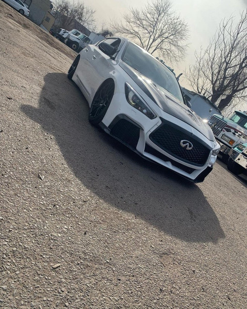 Carbon Fiber Front Bumper & Front Lip for Infiniti Q50 to Project Black S Concept 2014-2022 Carbon Fiber Front Bumper & Front Lip for Infiniti Q50 to Project Black S Concept 2014-2022