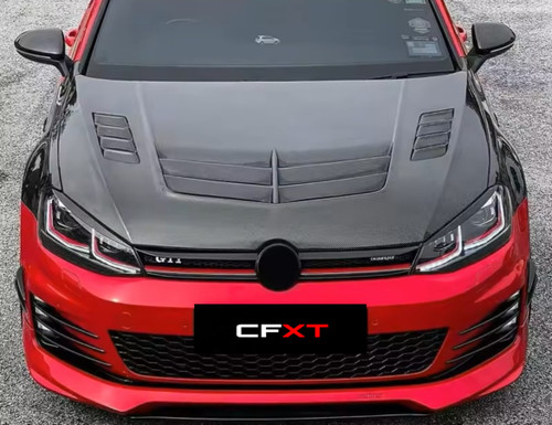 Carbon Dry Carbon Fiber  Hood Bonnet for Volkswagen Golf & GTI & Golf R MK7.5 MK7 Carbon Dry Carbon Fiber  Hood Bonnet for Volkswagen Golf & GTI & Golf R MK7.5 MK7