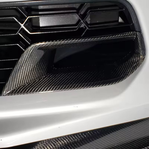 Carbon Fiber Front Brake Duct Inserts Side Vent For Chevrolet Corvette Z06 C7 Carbon Fiber Front Brake Duct Inserts Side Vent For Chevrolet Corvette Z06 C7