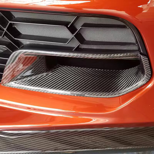 Carbon Fiber Front Brake Duct Inserts Side Vent For Chevrolet Corvette Z06 C7 Carbon Fiber Front Brake Duct Inserts Side Vent For Chevrolet Corvette Z06 C7