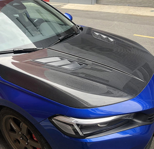 H Style Carbon Fiber Hood For Honda Civic 11th gen 2022-2024 H Style Carbon Fiber Hood For Honda Civic 11th gen 2022-2024