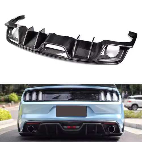 Carbon Fiber Rear Bumper Diffuser For Ford Mustang GT 2015-2017