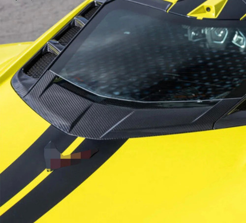 Dry carbon fiber engine hatch vents lower window trim + camera cover  for corvette C8 2020-ON