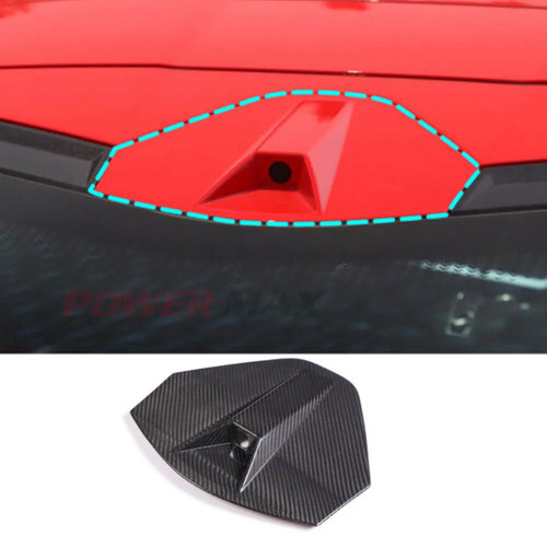 Dry carbon fiber engine hatch vents lower window trim + camera cover  for corvette C8 2020-ON