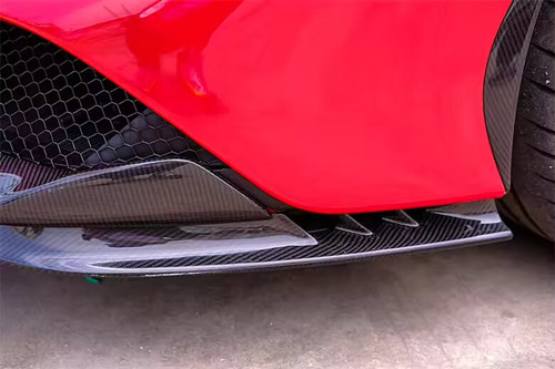 OEM Style Carbon Fiber Front Bumper Lip Corner Wrap For Ferrari SF90 OEM Style Carbon Fiber Front Bumper Lip Corner Wrap For Ferrari SF90