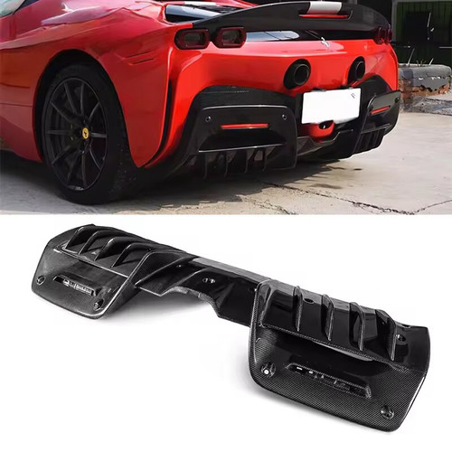 OEM Style Carbon Fiber Fiber Rear Bumper Diffuser For Ferrari SF90