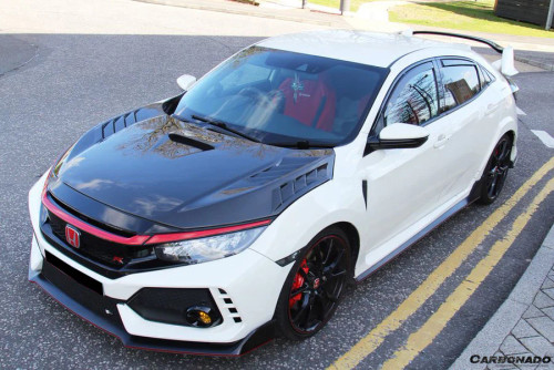 2015-2021 Honda Civic Type R FK8 M Style Autoclave Double Carbon Fiber Hood