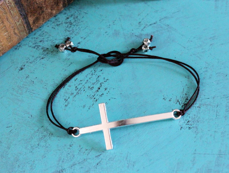 Silver Sideways Cross Bracelet Ever Designs Jewelry