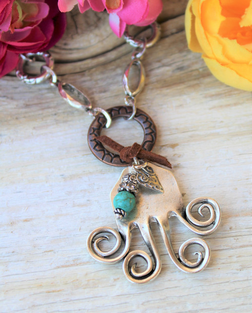 Recycled Fork Boho Chic Necklace