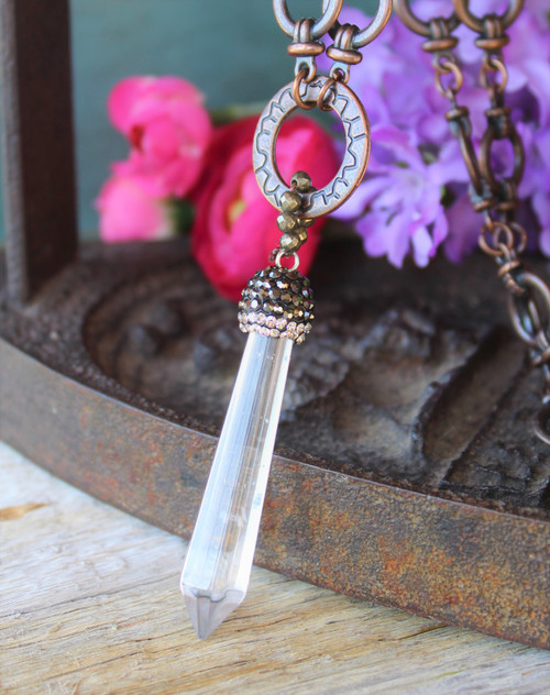 Healing Crystal Chain Necklace