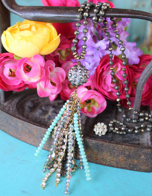 Boho Bling Tassel Necklace