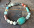 Mixed Gemstone Turquoise Stretch Bracelet