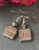 Square Spiral Czech Glass Earrings