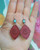 Red Leather Bohemian Earrings