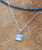 Sunshine and Denim Sapphire Dainty Delicate Sterling Silver Chain Tiered Necklace