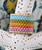 Beaded Ring Band - Diani Pastel Colors Gold Peyote wide band