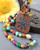 Sunshine in my Soul Necklace Long Colorful Multi Color Gemstone Sun Pendant Bohemian Boho