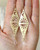Celestial Dance Earrings Long Gold Moon Star Sun Crystal 14 Carat Hypoallergenic Diamond Shape