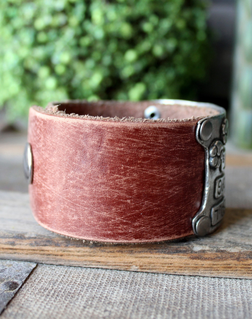 Paw Print Leather Cuff Ever Designs Jewelry