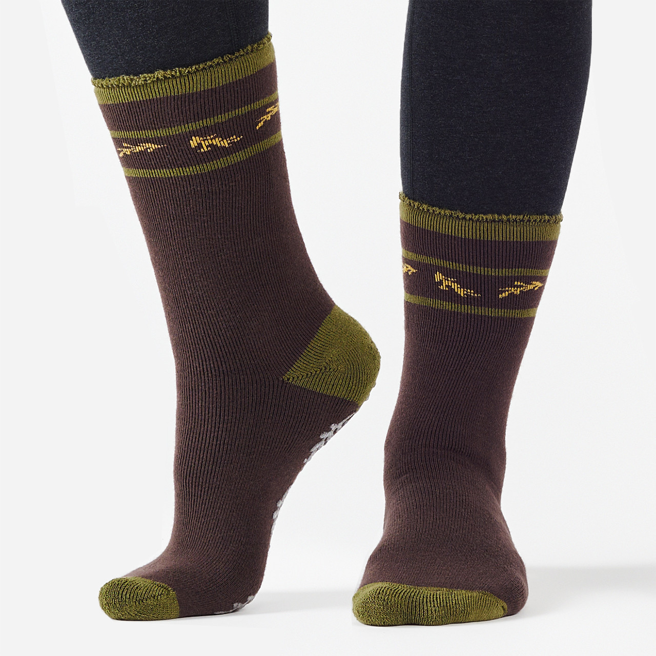  Ontel Huggle Slipper Socks, Grey, One Size : Clothing
