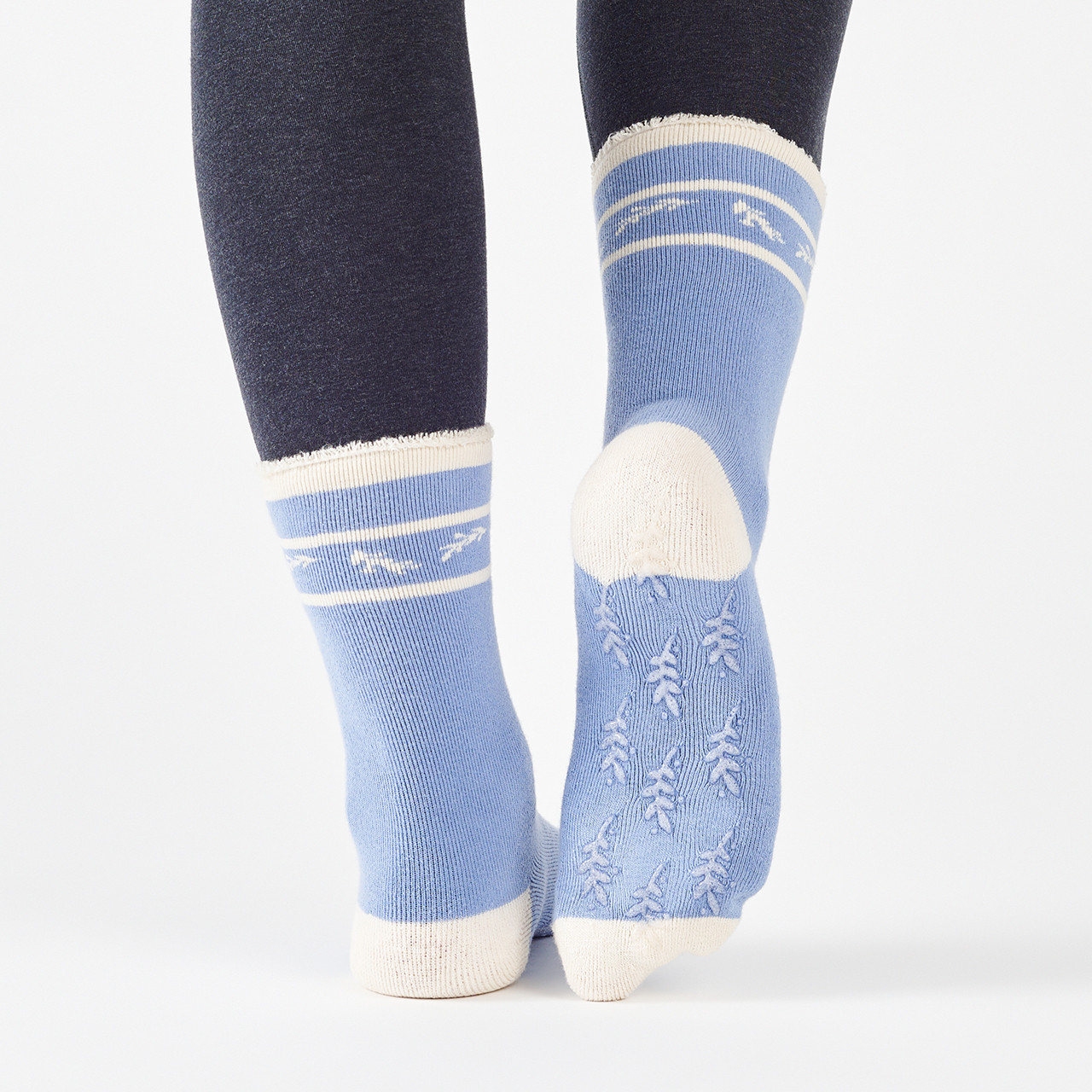 Organic Cotton Herringbone Toe Liner Socks