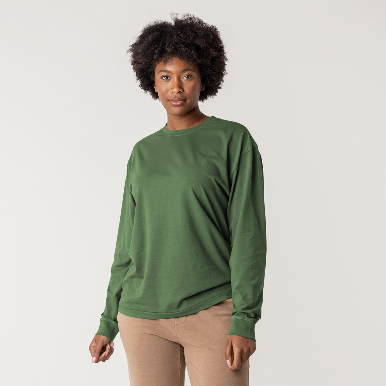 100% Cotton Long Sleeve Tee, Organic Cotton Long Sleeve, Long