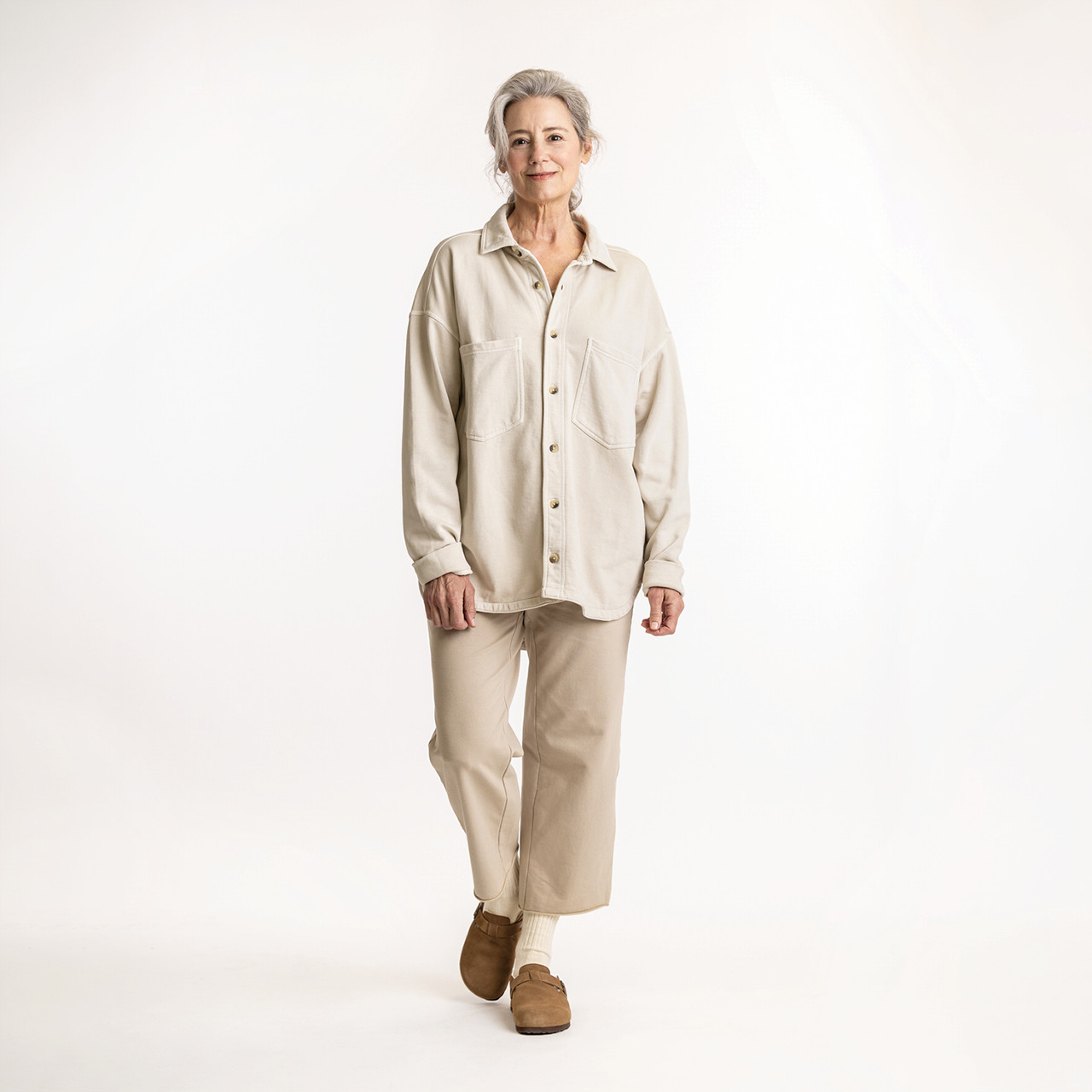 Organic Cotton Workwear Shirt, Long Sleeve Button Up