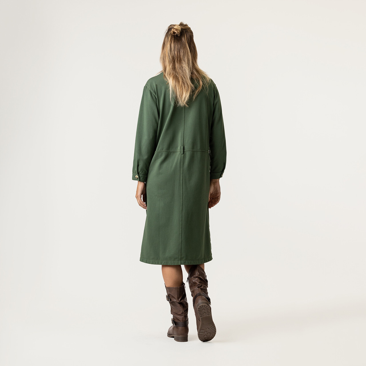 Organic Cotton Workwear Dress by Maggie's Organics - Plum, S Organic Cotton Workwear Dress by Maggie's Organics - Plum, S