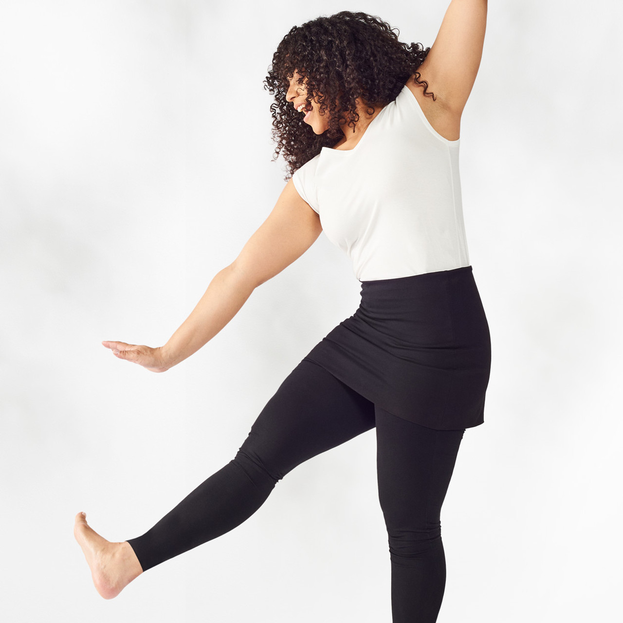 Organic Cotton Black Ankle Leggings - Latitudes Fair Trade