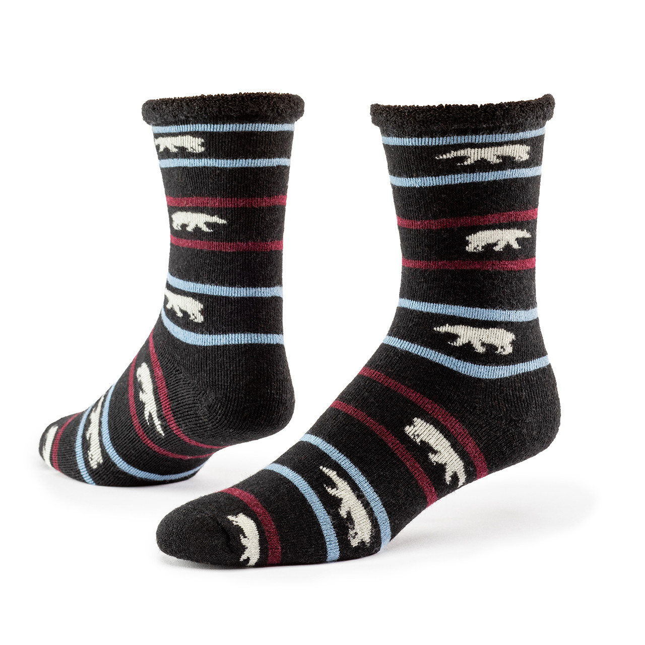 Organic Merino Wool Snuggle Socks by Maggie's Organics - Reindeer Black, M Organic Merino Wool Snuggle Socks by Maggie's Organics - Reindeer Black, M
