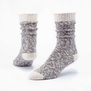 Heathered chestnut color organic cotton Ragg socks. Heathered chestnut color organic cotton Ragg socks.