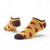 Mushroom Honey patterned organic cotton biodiversity footie sock. Mushroom Honey patterned organic cotton biodiversity footie sock.