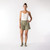 Full body front view of model wearing lounge short in bay. Full body front view of model wearing lounge short in bay.